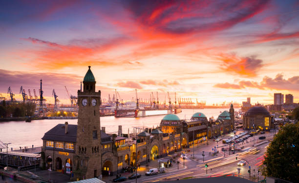 City of Hamburg, Germany Landungsbrücken, City of Hamburg, Germany hamburg germany photos stock pictures, royalty-free photos & images