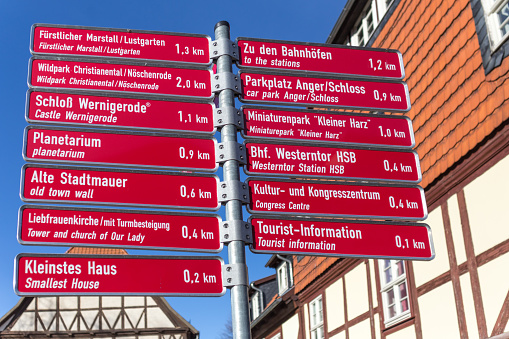 wernigerode germany touristic signs