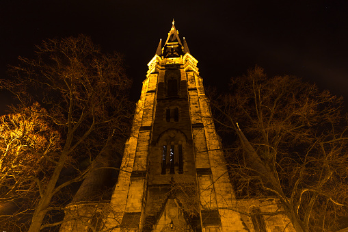 a church in wernigerode germany at night