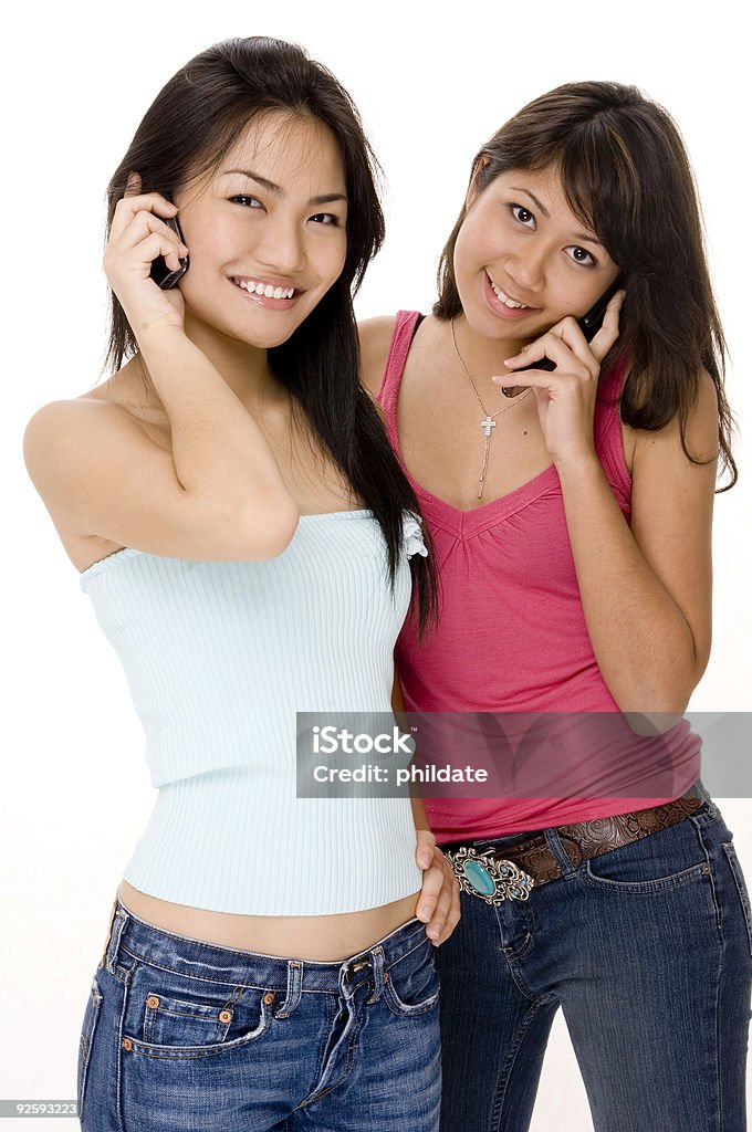 Girls and Phones 1  Adult Stock Photo