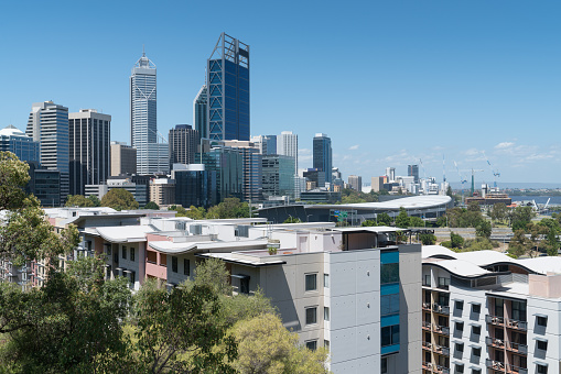 Skyline of downtown Perth, capital of Western Australia