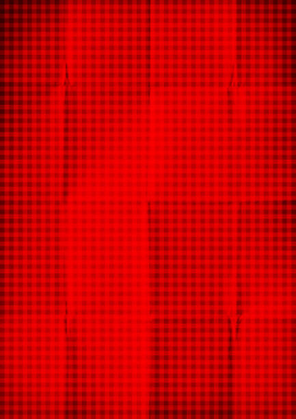 istock Red crumpled checkered paper background. 925942532
