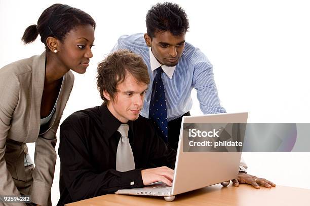 Computer Teamwork Stock Photo - Download Image Now - Adult, Adults Only, African Ethnicity