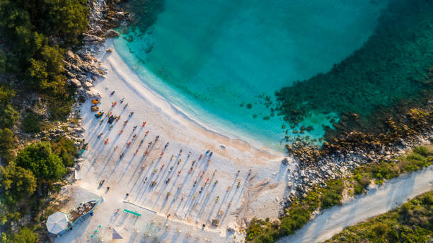istock Marble beach (Saliara beach). Thassos island, Greece 925950568