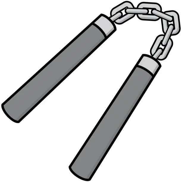 Vector illustration of Nunchaku Illustration