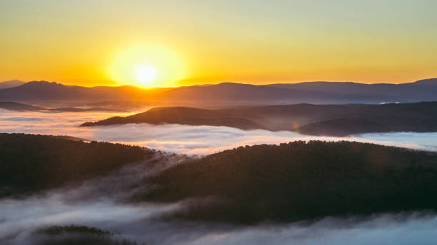istock Mountain valley during spectacular sunrise. Natural summer landscape. 925971872