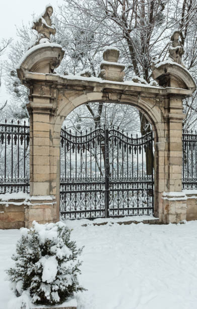 istock Morning winter St. George Cathedral courtyard (Lviv, Ukraine) 925974596