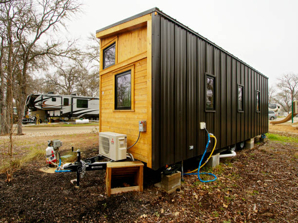 Tiny Homes for Simple Living stock photo