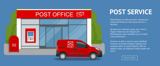 Banner Post Express 220+ Postman Post Office Mail Delivery Service Banners Stock ...