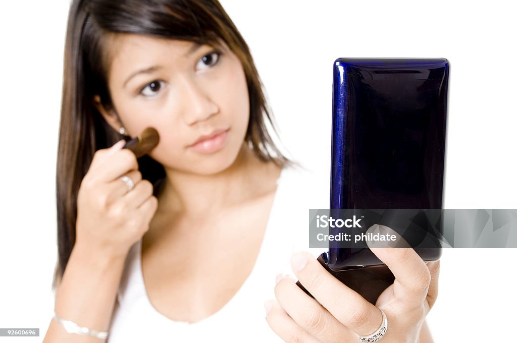 Das Auftragen von Make-up Gesicht - Lizenzfrei 18-19 Jahre Stock-Foto