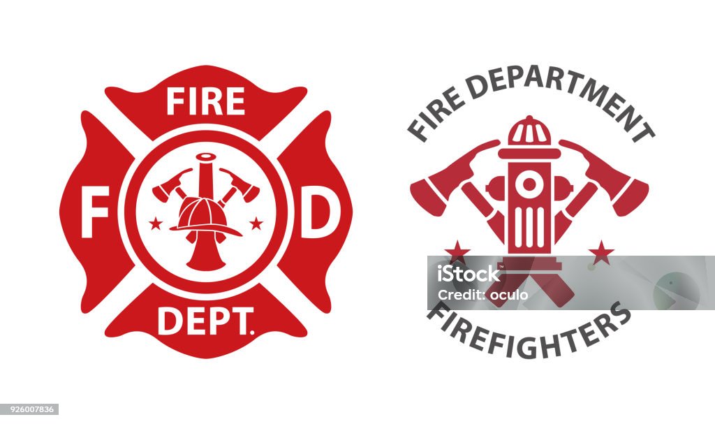 Feuerwehr-logo - Lizenzfrei Feuerwehrmann Vektorgrafik