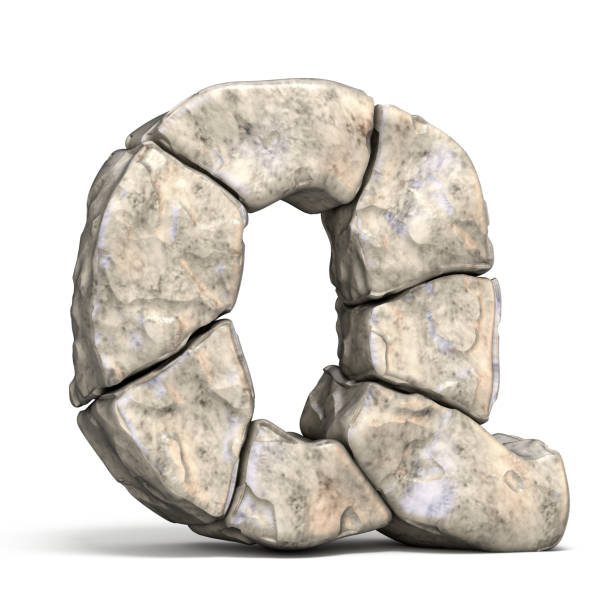 istock Stone font letter Q 3D 926011170
