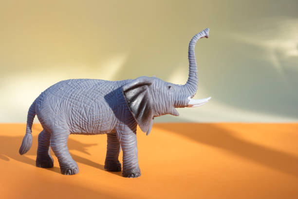 African elephant figurine made of plastic