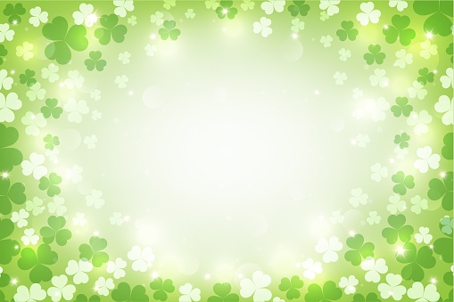 St. Patrick's glowing abstract background. vector illustration.