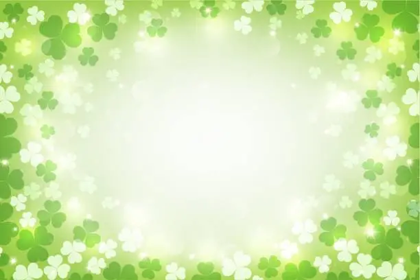 Vector illustration of St. Patrick's glowing abstract background. vector illustration.