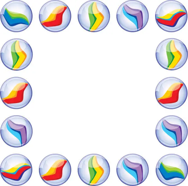 Vector illustration of Square Marbles