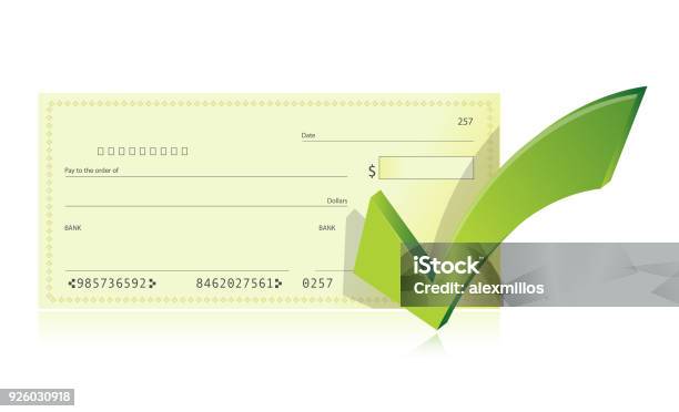 Checkbook Drawing Bank Checkbook And Check Mark Illustration Stock Illustration ...