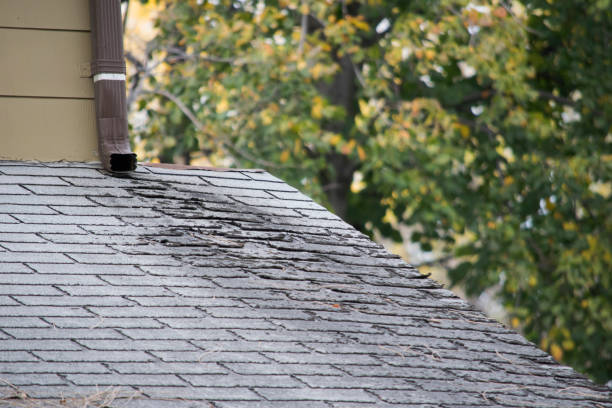 istock Damaged and old roofing shingles on a house 926039566
