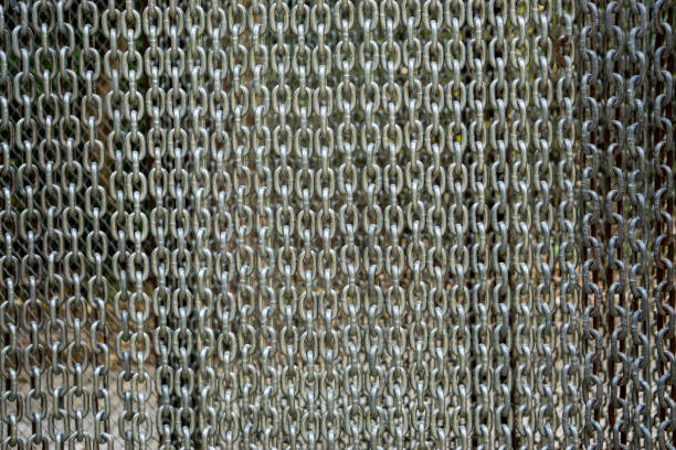 istock Metal chain door to stop animals escaping 926040024
