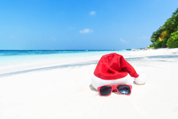 istock Enjoy christmas vacation at tropical paradise beach 926047064