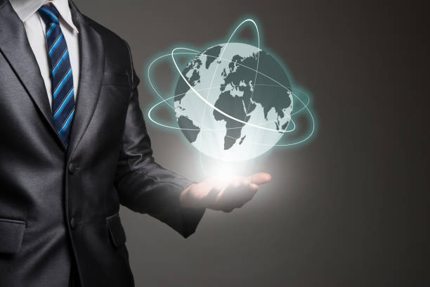 istock Businessman hands e with global connection network technology , Business concept. 926047336