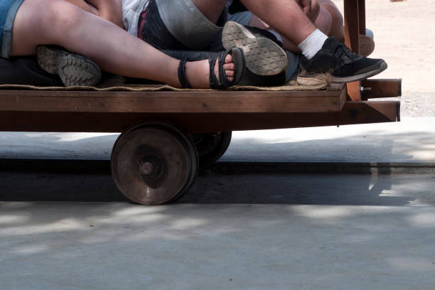 istock Bamboo train comprises of a bamboo platform resting on bogies (wheels) powered by engine or a pole, now a tourist attraction 926051658
