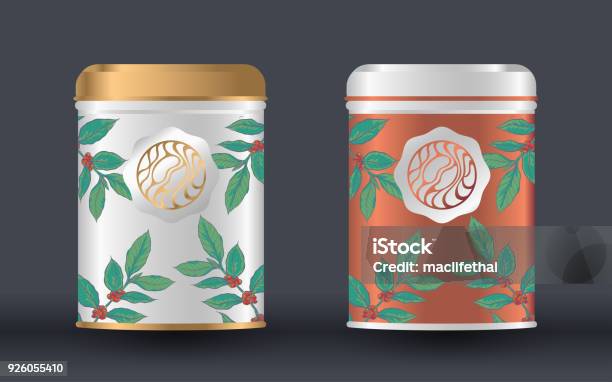Coffe Box Vector Coffee Packaging Vector Design Template Vector Illustration Stock ...