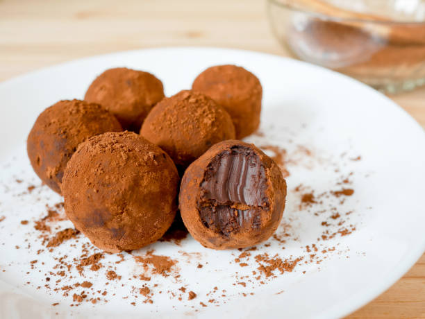 istock Homemade chocolate truffles with cocoa powder 926062240