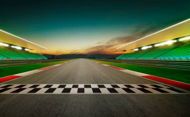 istock View of the infinity empty asphalt international race track 926062690