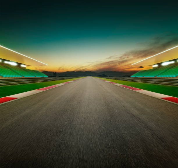 istock View of the infinity empty asphalt international race track 926062754