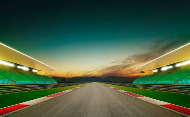 istock View of the infinity empty asphalt international race track 926062858