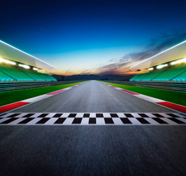 istock View of the infinity empty asphalt international race track 926063122