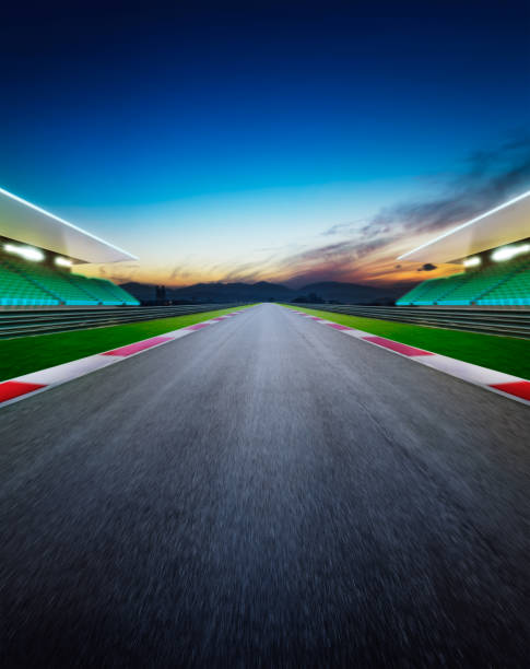 istock View of the infinity empty asphalt international race track 926063220