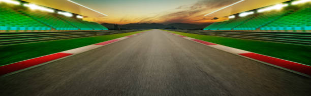 istock View of the infinity empty asphalt international race track 926063284