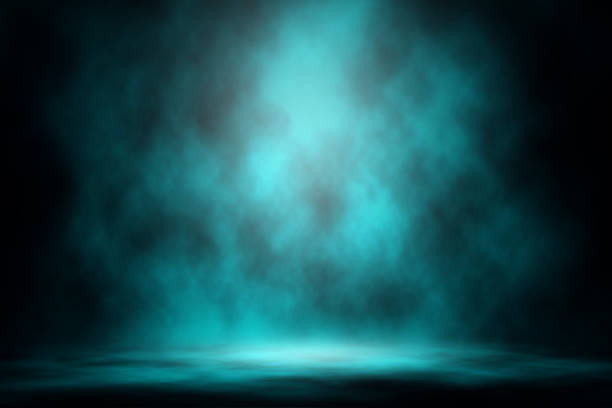 istock Blue spotlight smoke show stage nightclub entertainment background. 926077844