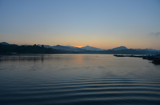 Landscape of lake view on the sun rise