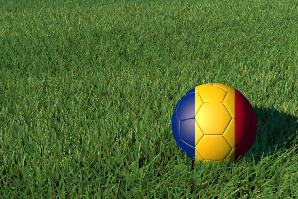 Romania, Romanian, Ball, Soccer Ball, Flag, Grass