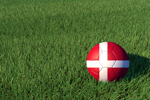 Denmark, Danish, Ball, Soccer Ball, Flag, Grass