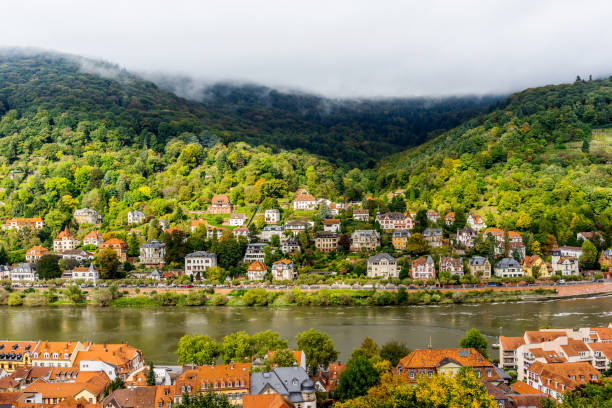 istock panoramic city skyline birds eye aerial view in Heidelberg, Germany 926096648