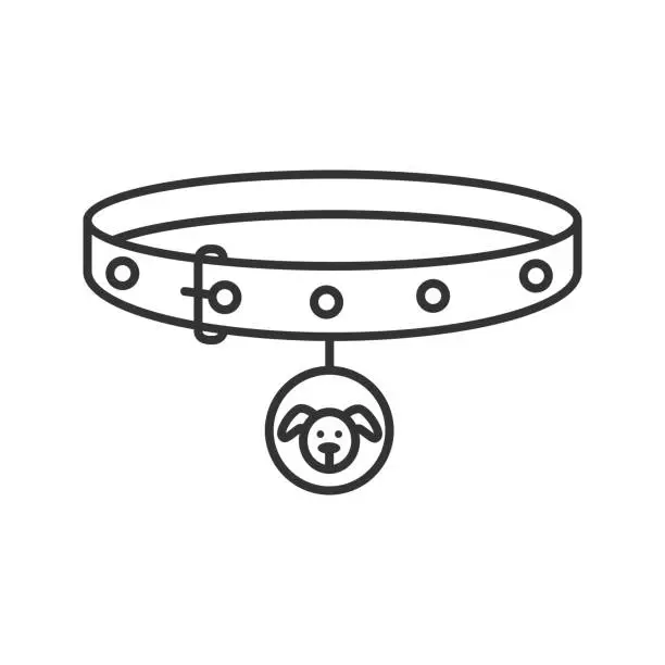 Vector illustration of Dog's neck collar icon