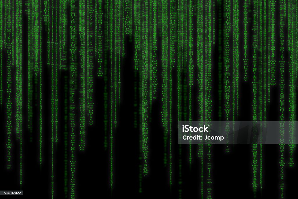 Abstract Green Technology Binary Background Binary Computer Code ...