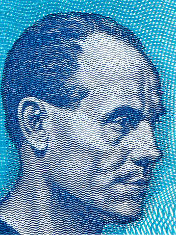 Paavo Nurmi portrait from Finnish money - Markka