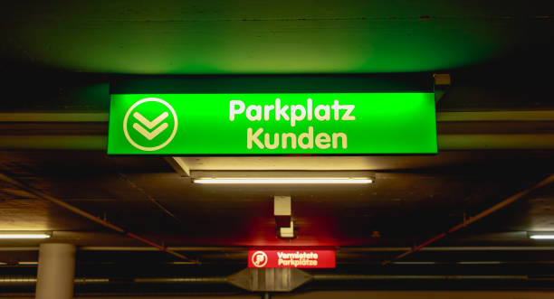 istock customer parking german bright green sign 926145286