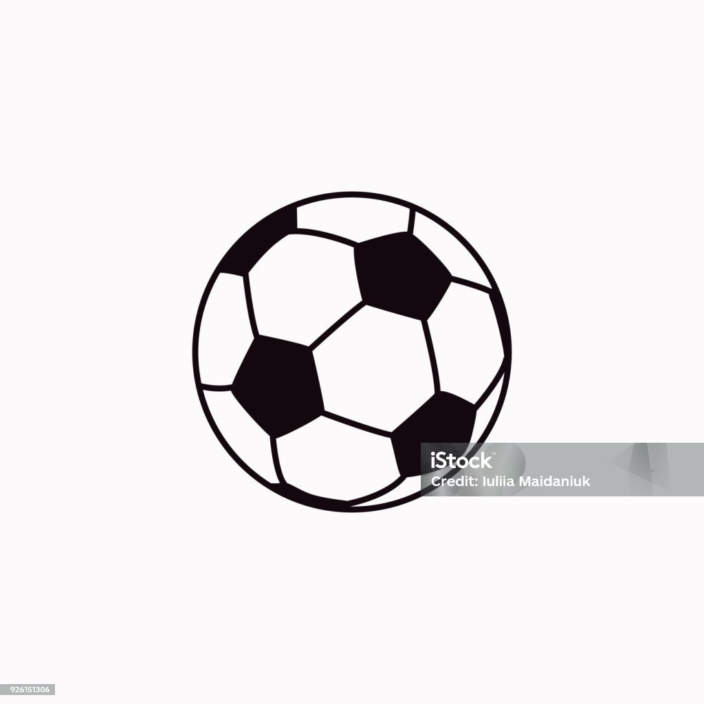 Icono de vector de fútbol. - arte vectorial de Pelota de fútbol libre de derechos