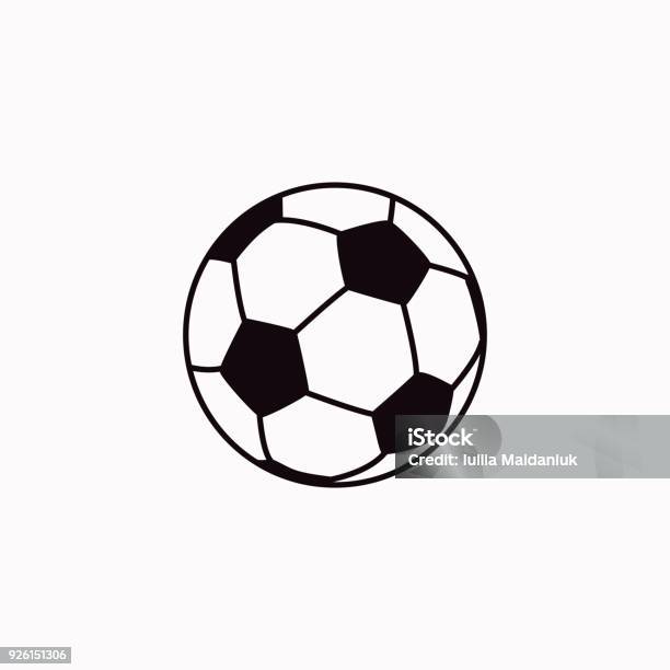 Ilustración de Icono De Vector De Fútbol y más Vectores Libres de Derechos de Pelota de fútbol - Pelota de fútbol, Fútbol, Ícono