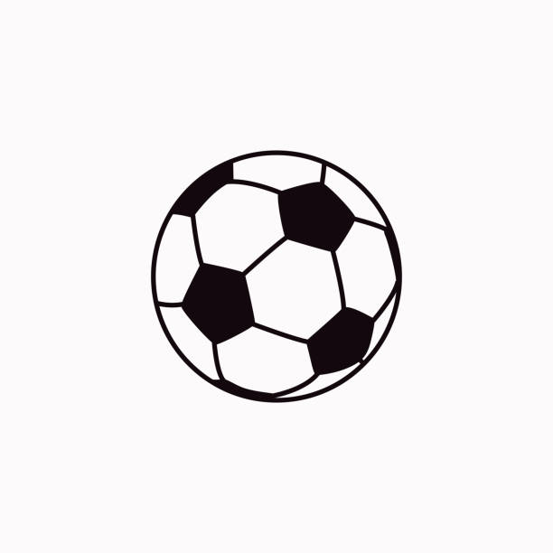значок вектора футбола. - футбольный мяч stock illustrations