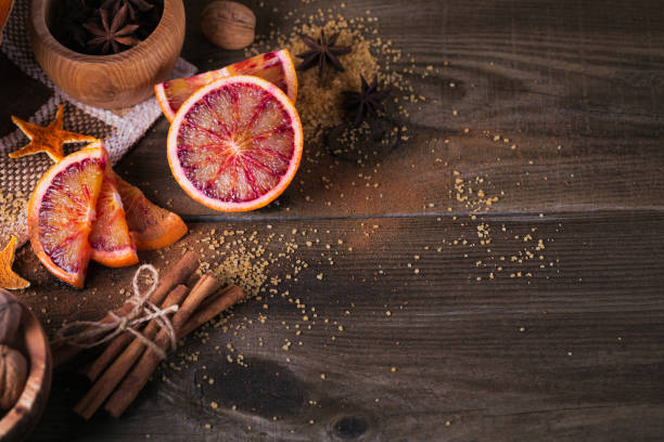 istock Fresh red orange fruit, anise, cinnamon and brown sugar 926151374