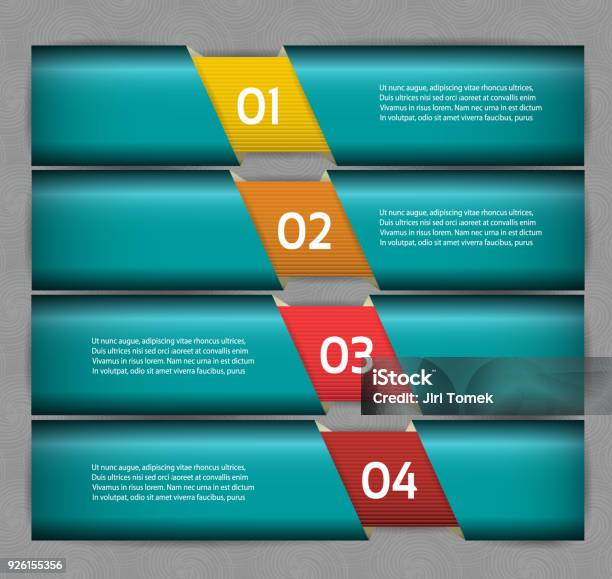 Banner Pattern Numbers Paper Numbered Banners Vector Design Template Stock Illustration ...