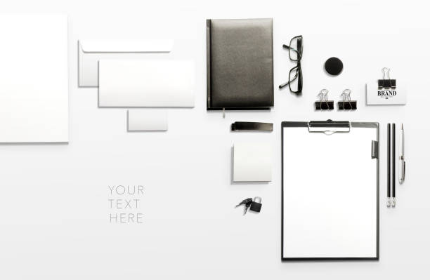 istock Business, education Hero Header 3d illustration on white with workspace objects for your presentation. 926158842
