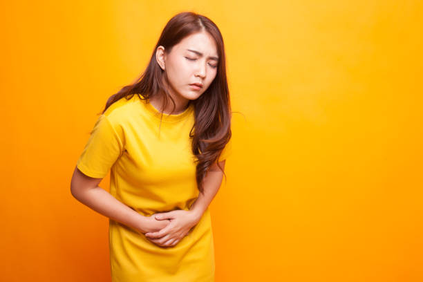 istock Young Asian woman got stomachache. 926163798